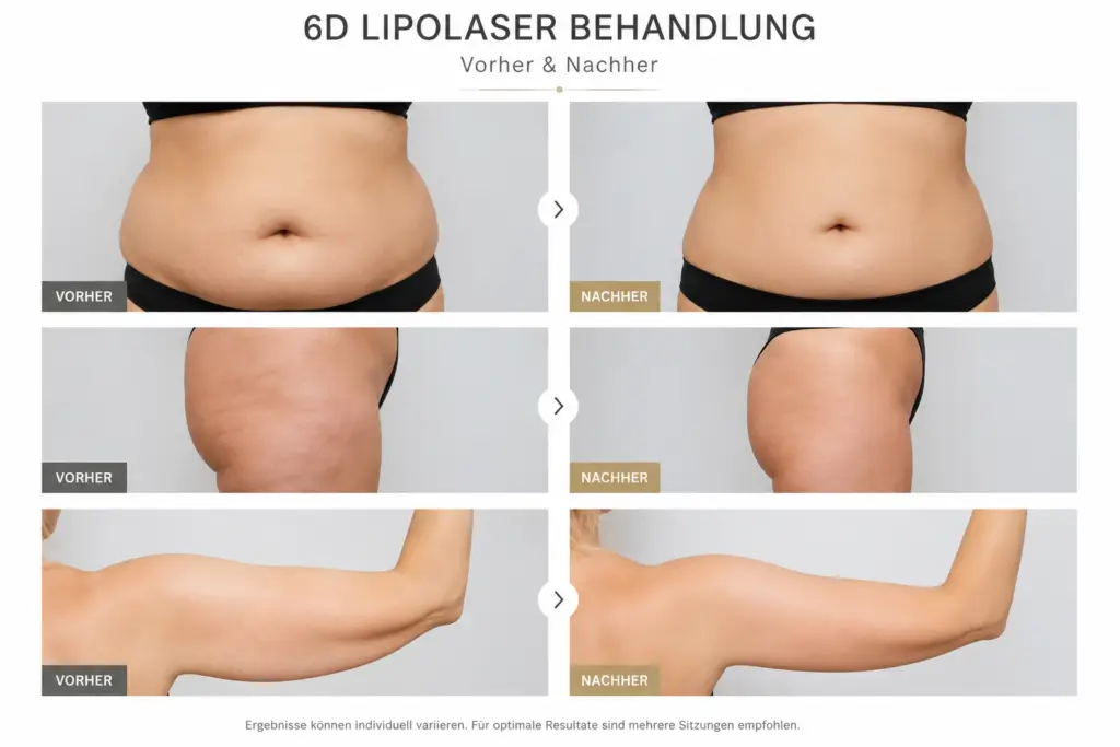 6D Lipolaser Vorhernachher bilder